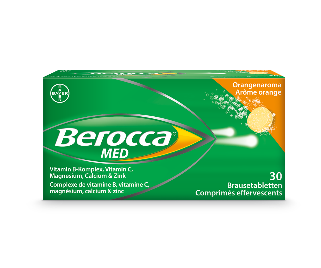 Vitamines pour le stress  Berocca® MED Comprimés effervescents